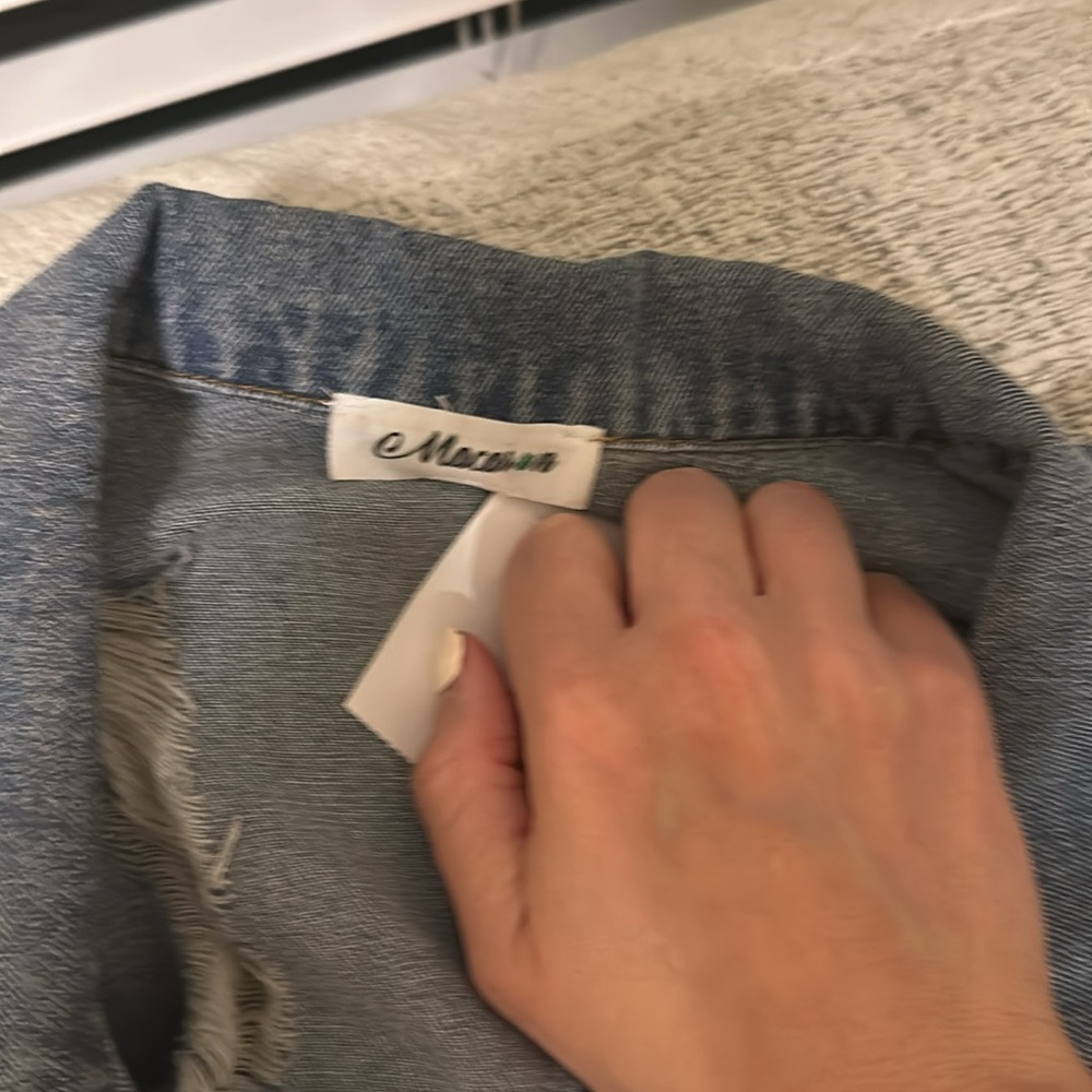 Unique Size Large Denim Macron Jacket - image 3